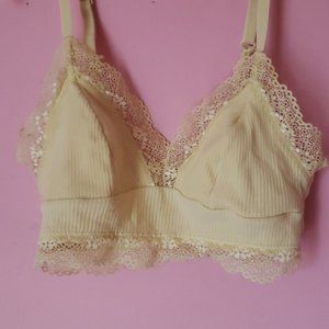 Calsie Yellow Lace Bralette